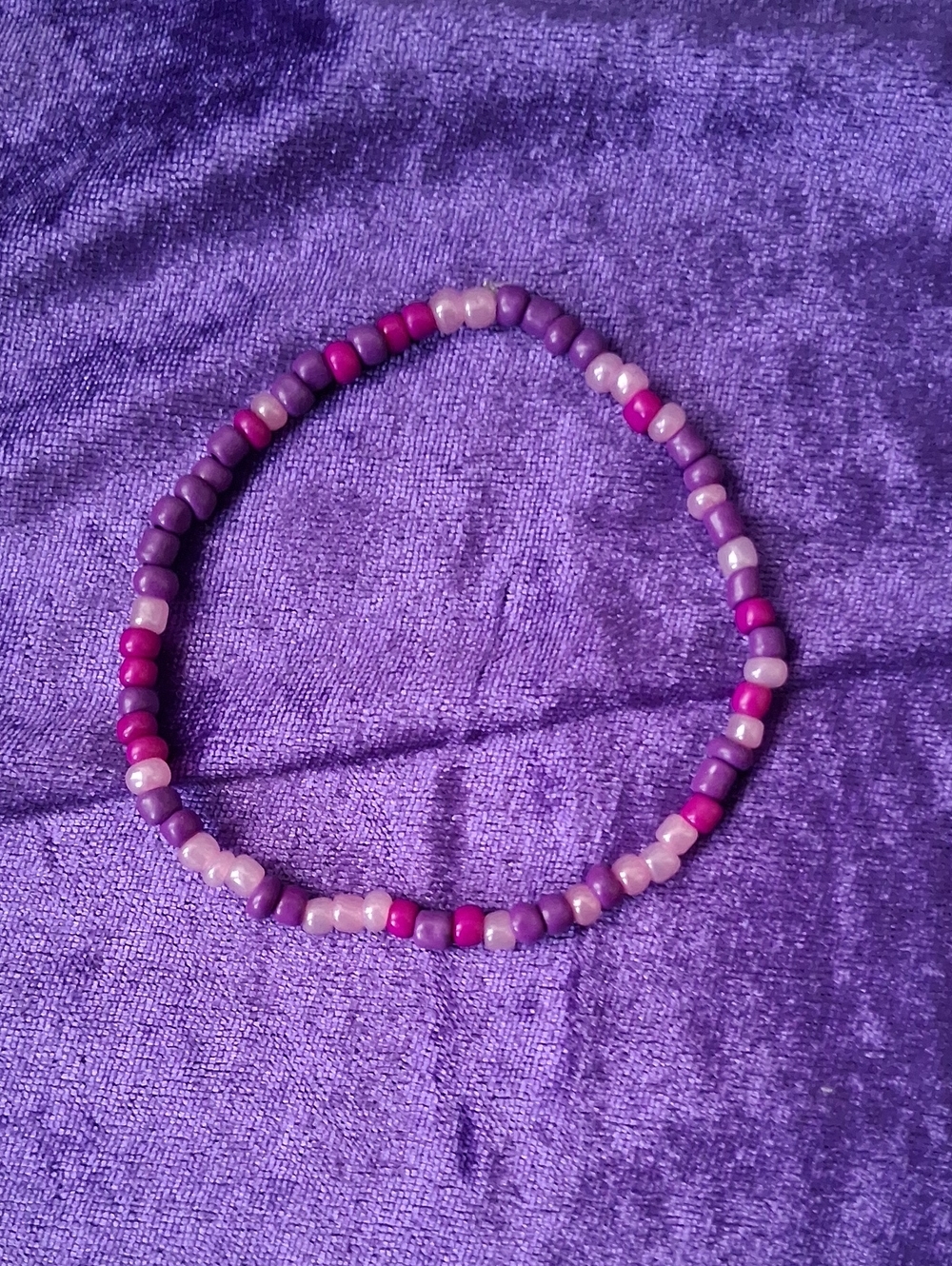 Purple Seed Bead  Beaded Stretch Bracelet - Women's Jewelry